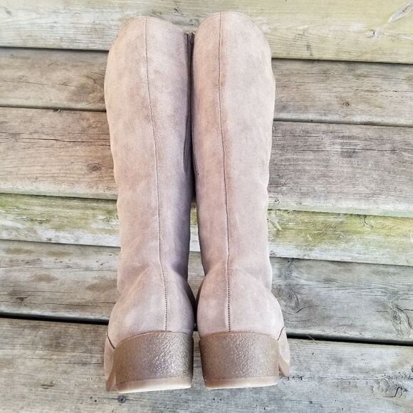 Vintage 90s y2k Morland Sheepskin 16" English Equestrian Shearling Boots 10.5 - Picture 6 of 15